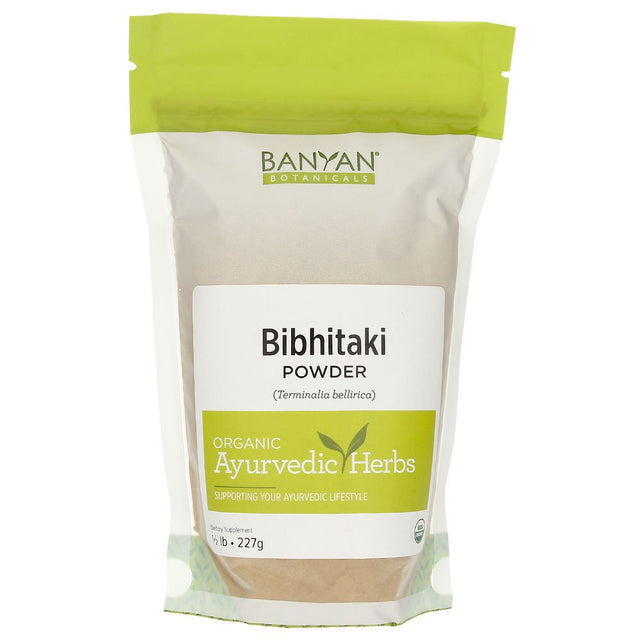 Banyan Botanicals Bibhitaki Powder (Terminalia Bellirica) – Organic Herbal Powder for Detoxification & Rejuvenation – for Healthy Lungs, Kidneys & Liver* –1/2 Lb. – Organic Non GMO Vegan Fairly Trad