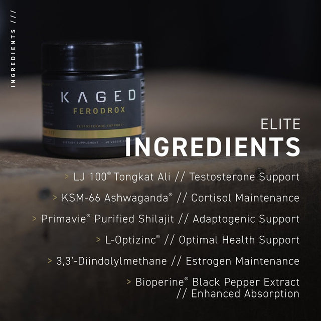 Kaged Ferodrox Ultra-Premium Testerone Pills for Men