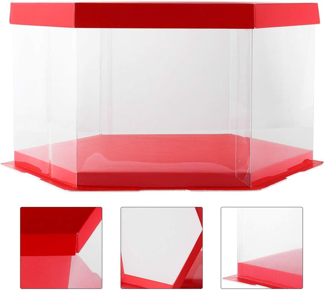 Hemoton 1 Pc Cake Box Birthday Cake Container Cake Packaging Supplies Cake Display Holder Party Cake Container Candy Containers for Gifts Muffin Clear Storage Box Baby Plastic Earth Tones