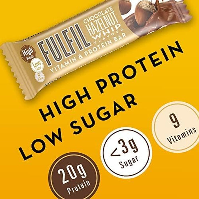 Fulfil Chocolate Hazelnut Whip 55G Vitamin & Protein Bar Box of 15