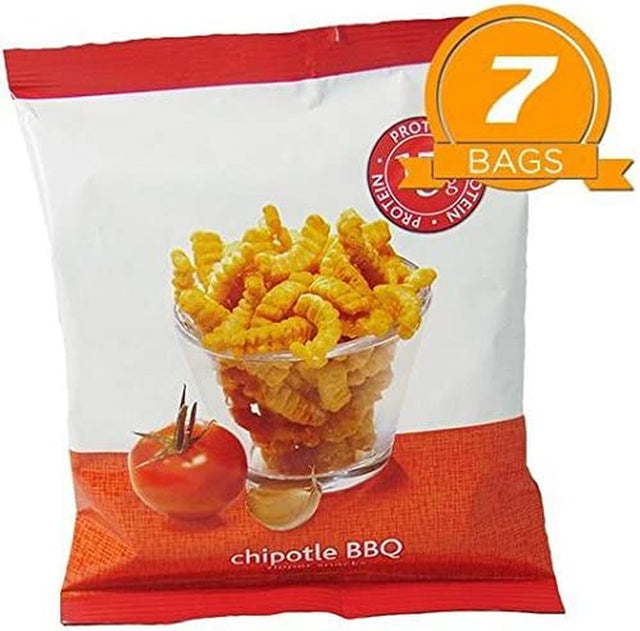 Protiwise - High Protein Diet | Chipotle BBQ Zippers | Low Calorie, Low Fat, Low Sugar (7/Box)