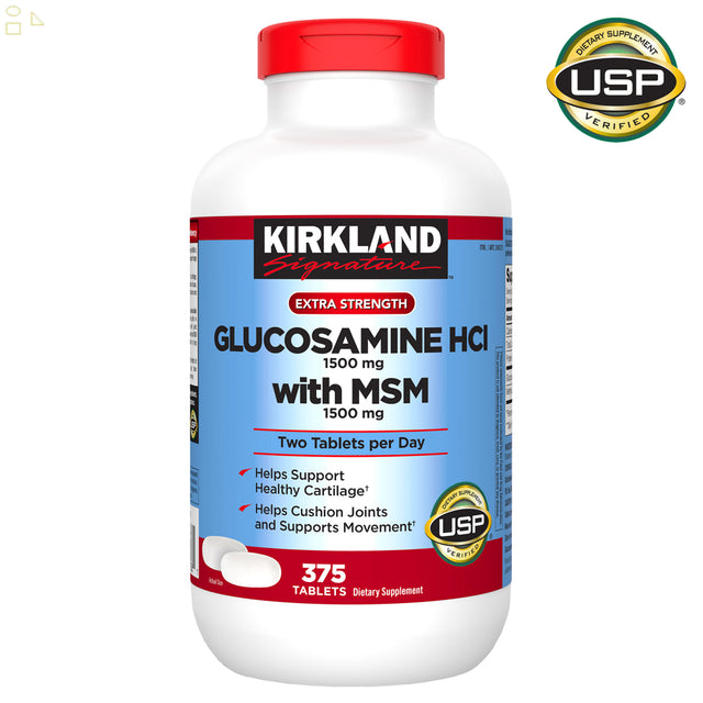 K.S Signature Glucosamine 1500 Mg with MSM 1500Mg per Serving, 375 Tablets Joint Health