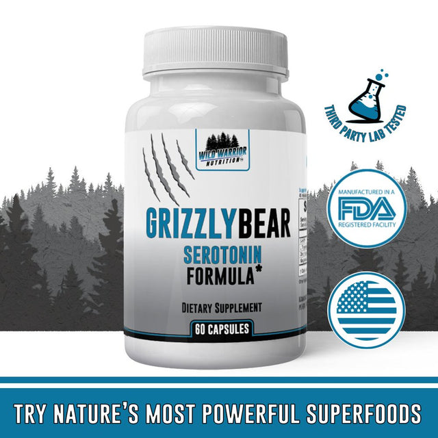Grizzly Bear: Serotonin Booster Supplement - L-Tryptophan and 5-HTP