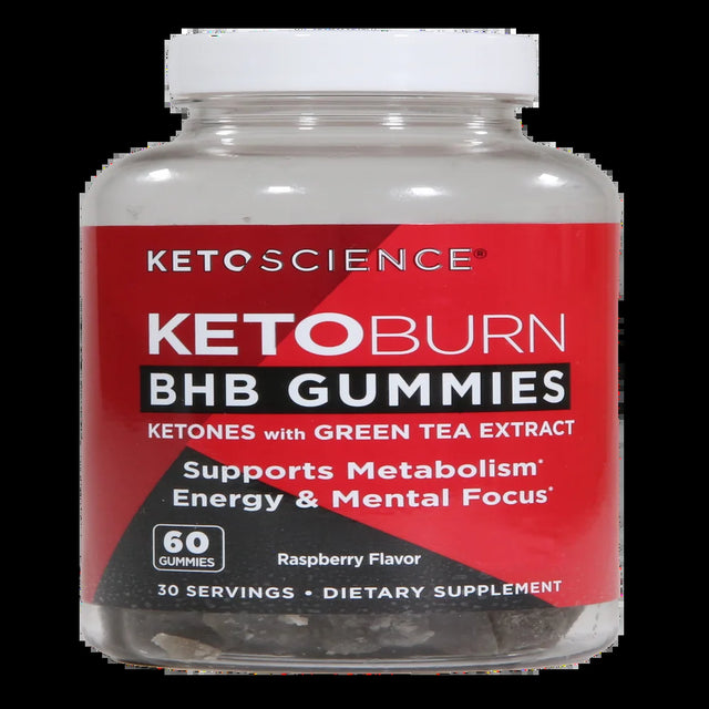 Keto Science Keto Burn Gummies, Raspberry, 60 Ct