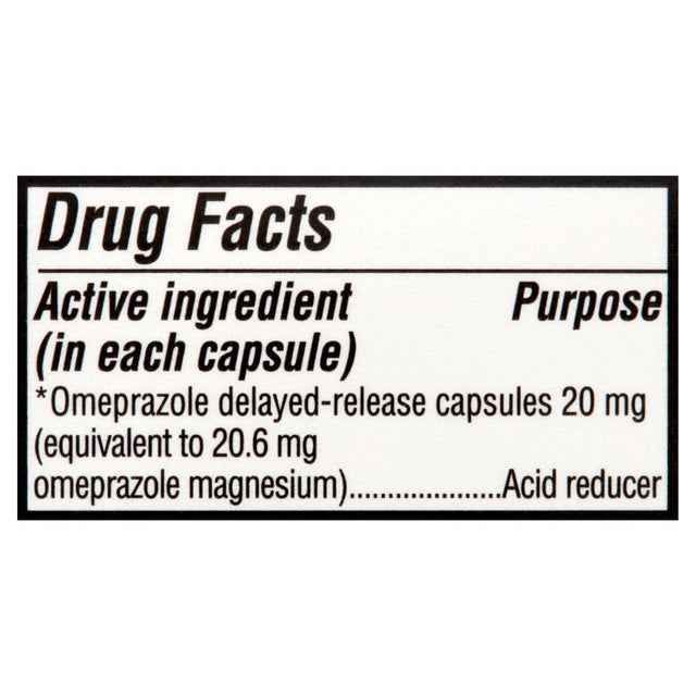 Equate Omeprazole Delayed-Release Capsules, 20 Mg, 28 Count
