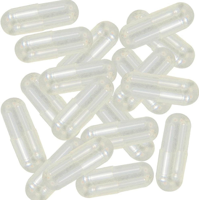 1,000 Empty Gelatin Capsules; Size -0-