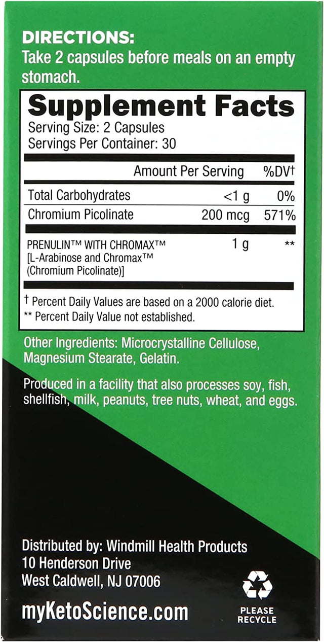 Keto Science Keto Sugar Relief, Supports Sugar Management, Promotes Sugar Metabolism, Perfect for Keto, 30 Servings, Green