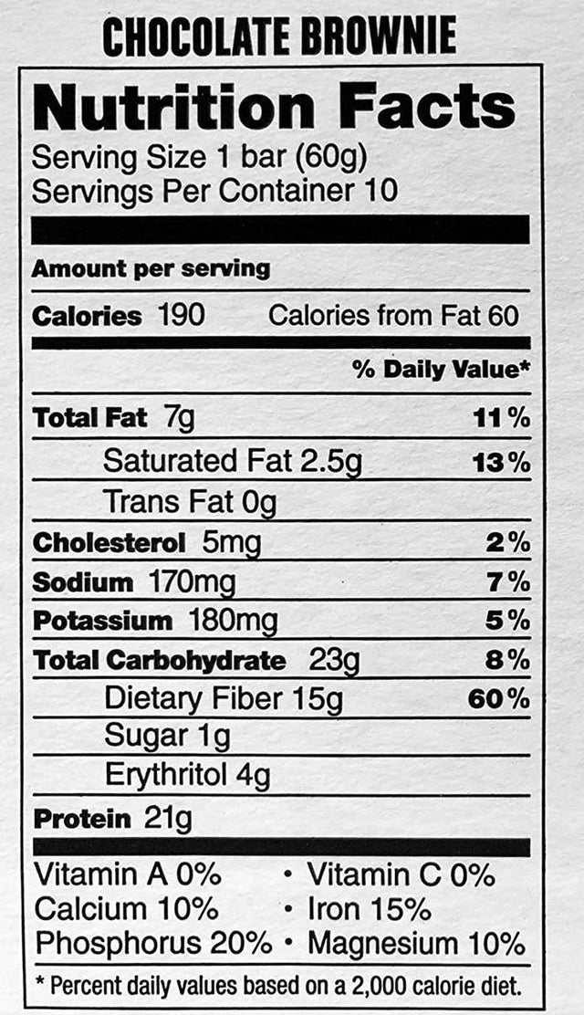 Kirkland Signature Protein Bars Chocolate Brownie 2.12 Oz, 20-Count