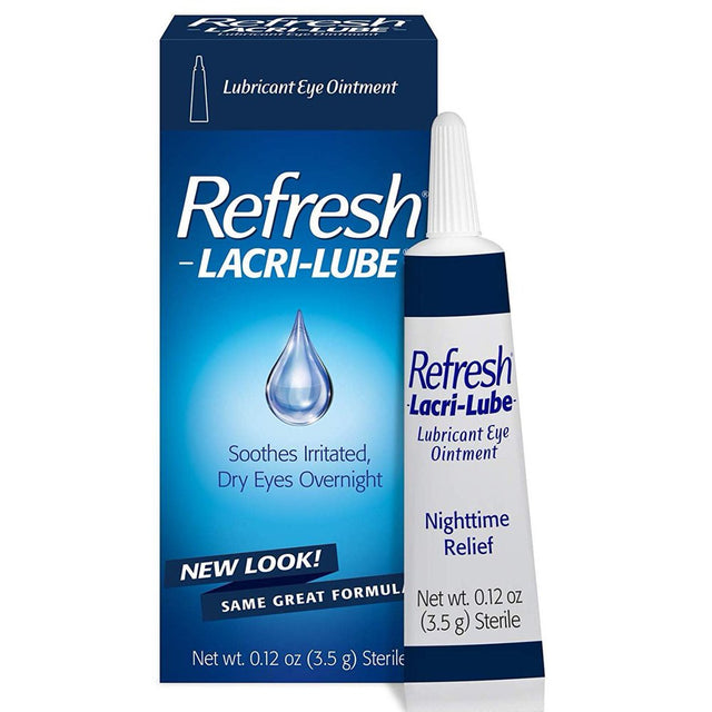Refresh Lacri-Lubricant Eye Ointment, Eye Dryness Nighttime Relief, 0.12 Oz, 2-Pack