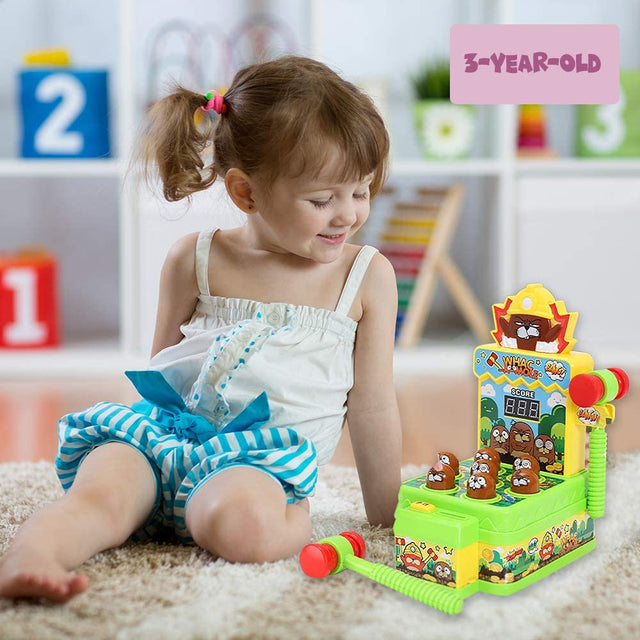 Gara Whack a Mole Game for Toddlers, Electronic Mole Bop Kids Game, Pounding Toy for Kids with 2 Playing Modes, Preschool Learning Toy for 3-Year-Old and up for Boys and Girls