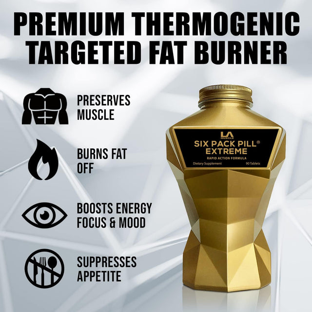LA MUSCLE Six Pack Pill Extreme (90 Pills - 1 Month Supply)