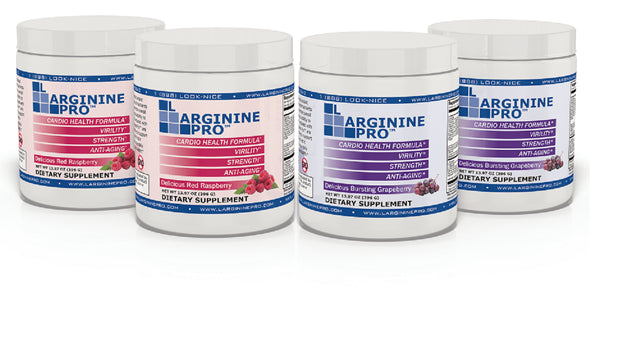 L-Arginine Pro Powder - 5500Mg L-Arginine, 1100Mg L-Citrulline Cardio Health (Grapeberry (2) Jars/ Raspberry (2) Jars)