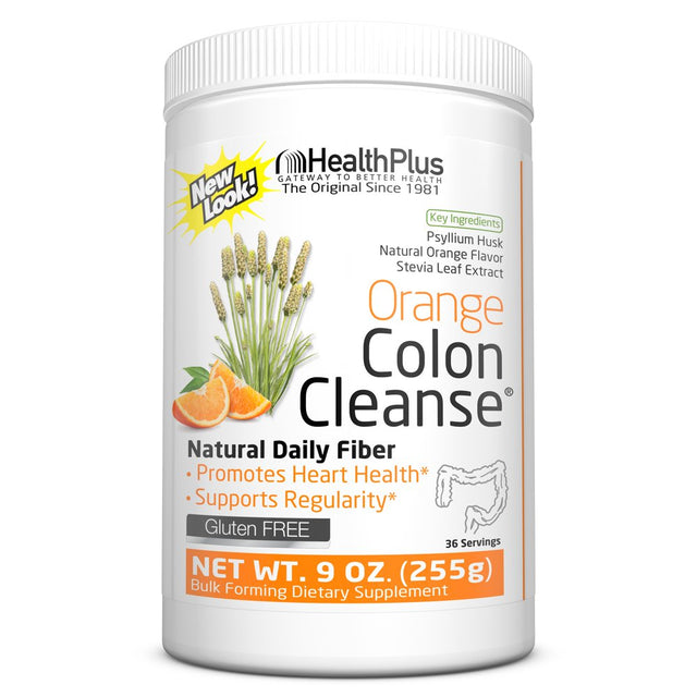 Health plus Colon Cleanse Orange Flavor, 9 Ounces, 36 Servings