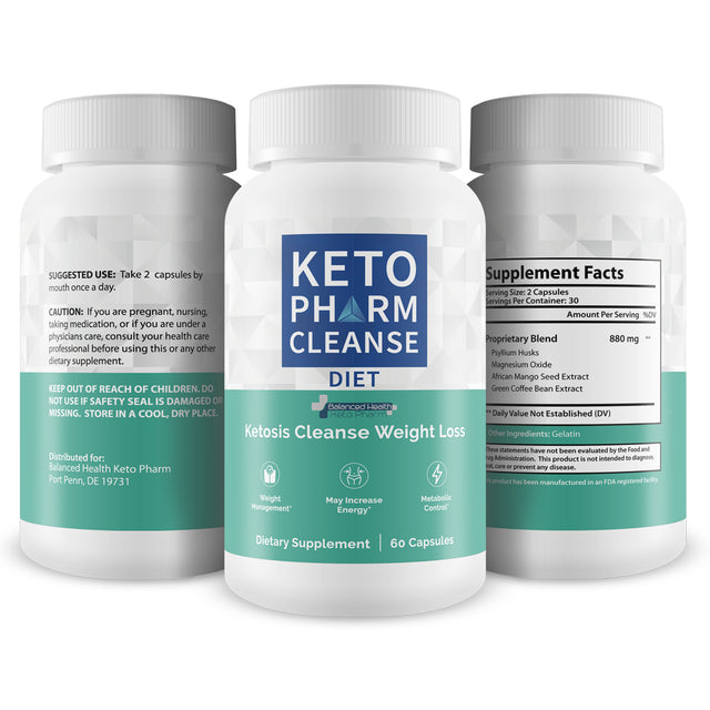 Keto Pharm Cleanse Diet - Ketosis Cleanse Weight Loss - Clear Out Carbs to Boost Ketosis - Cleanse the Gut to Appear Slimmer Quickly - Lose Weight with a Keto Cleanse for Weight Loss
