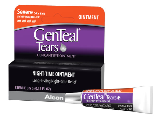 Genteal Adult Dry Eye Care Nighttime Lubricant Eye Ointment, 3.5 Grams, 1 Pack, (0.12 Fl Oz)