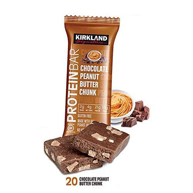KIRKLAND SIGNATURE Protein Bars Chocolate Peanut Butter Chunk 2.12 Oz, 20-Count