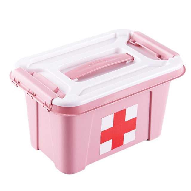 Frogued Portable Plastic Home Medicine Case Health Care Pills First Aid Kit Storage Box