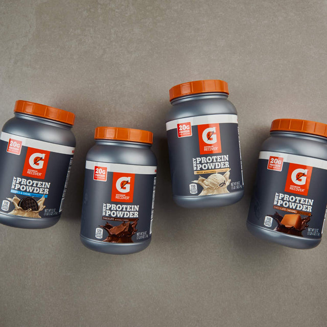 Gatorade Whey Protein Powder, Cookies & Crème, 51 Oz (50 Servings per Canister, 20 Grams of Protein per Serving)