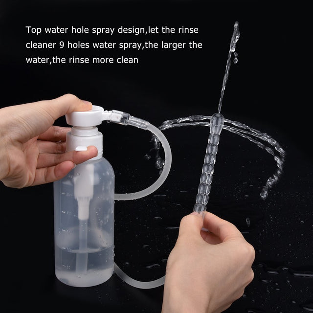 Hailicare Enema Kit - 300Ml Anal or Vaginal Douche Cleaner Kit for Men or Women with 2 Nozzle Tips - Easy to Use and Comfortable Cleaner