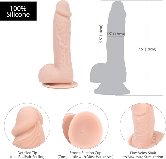 Addiction Dildos-E31772 Beige 19 Cm