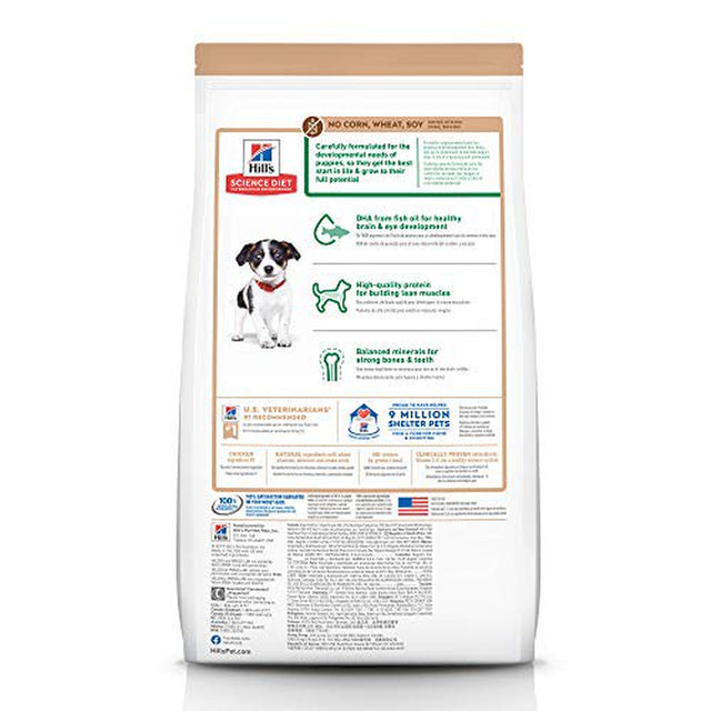 Hill'S Science Diet Puppy No Corn, Wheat or Soy Dry Dog Food, Chicken Recipe, 12.5 Lb Bag
