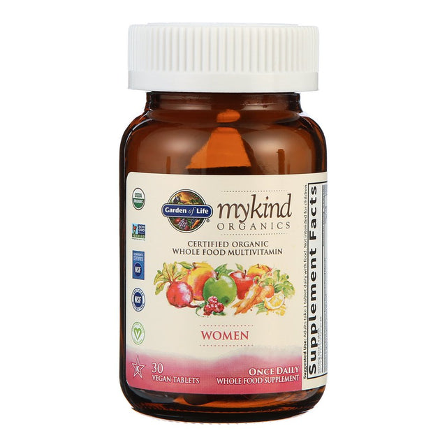 Garden of Life Mykind Organics Women Once Daily Multivitamin , 30 Vegan Tablets *EN