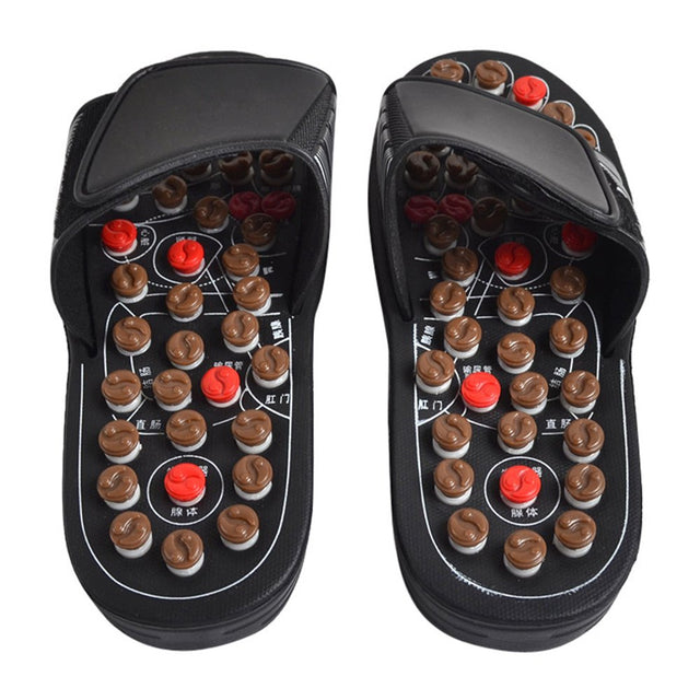 Foot Massagers Slippers Unisex Acupressure Massage Slippers for Relief Plantar Fasciitis Heel Arch Arthritis Neuropathy Pain (Size 42)