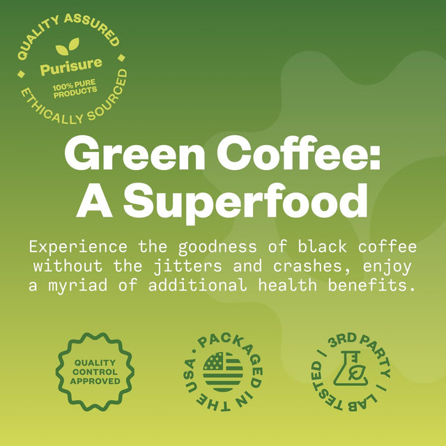 Green Coffee Bean Extract 150G, Green Coffee with Chlorogenic Acid, Body Detox and Cleanse for Women and Men, Natural Appetite Suppressant to Support Vitality and Energy, 750 Servings