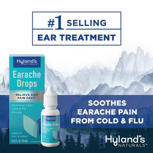 Hyland'S Earache Drops, Natural Relief of Earaches, Swimmers Ear and Allergies, 0.33 Oz