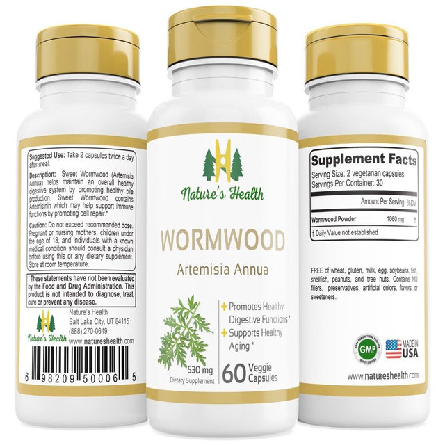 60 Count Sweet Wormwood Artemisia Annua – Gut Health & Detox