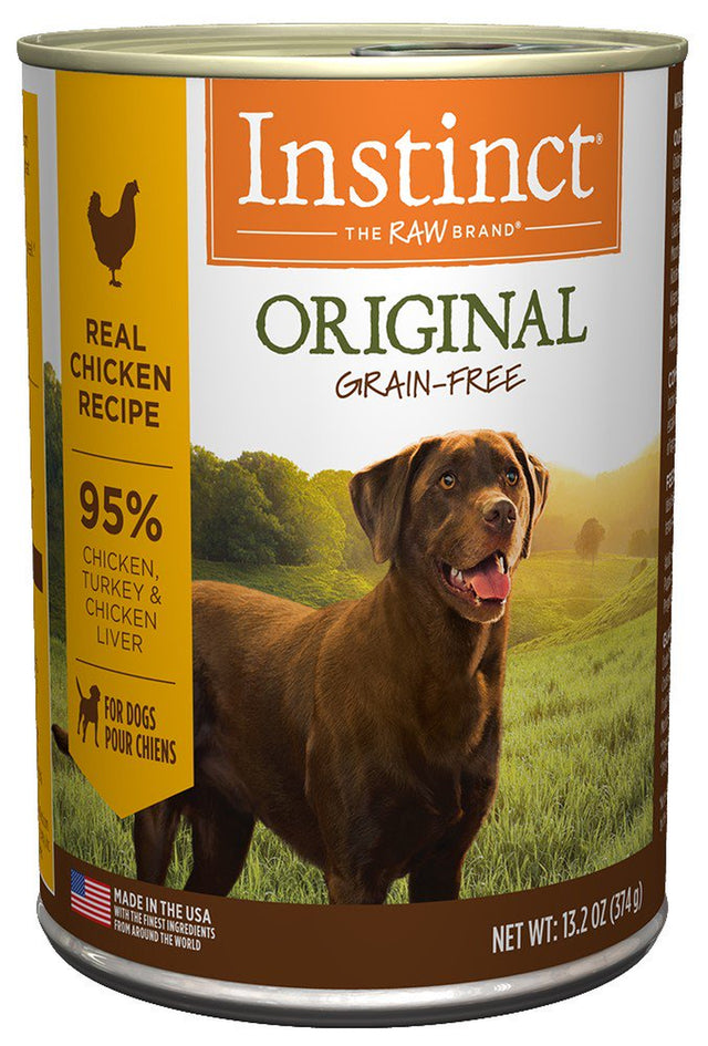 Instinct Original Grain Free Real Chicken Recipe Natural Wet Canned Dog Food by Nature'S Variety, 13.2 Oz. Cans