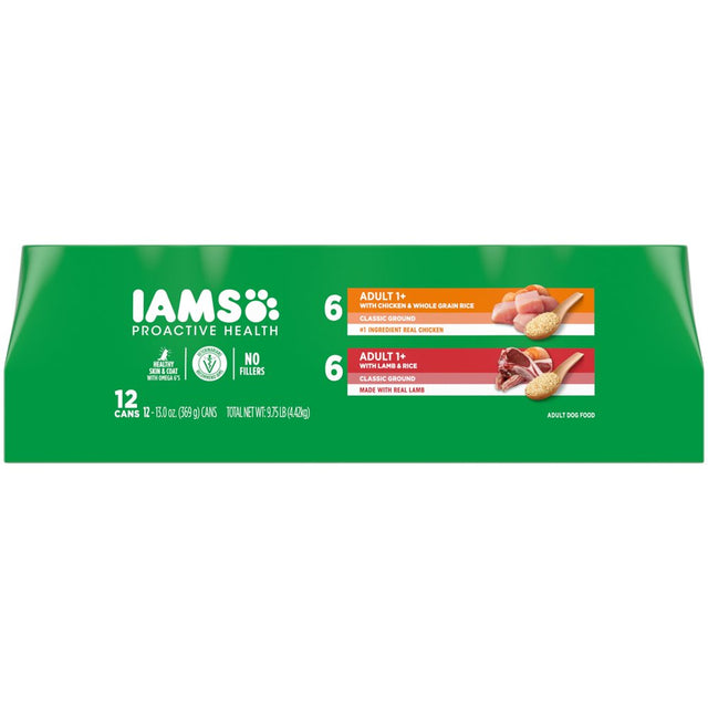 IAMS Proactive Health Wet Dog Food Variety Pack, 13 Oz Cans (12 Pack)