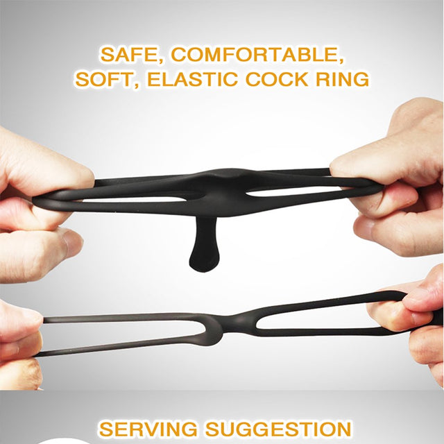 Imimi Silicone Double Penis Ring - Penis Ring Silicone Ring for Erection Enhancement Sex Toys for Male Couples