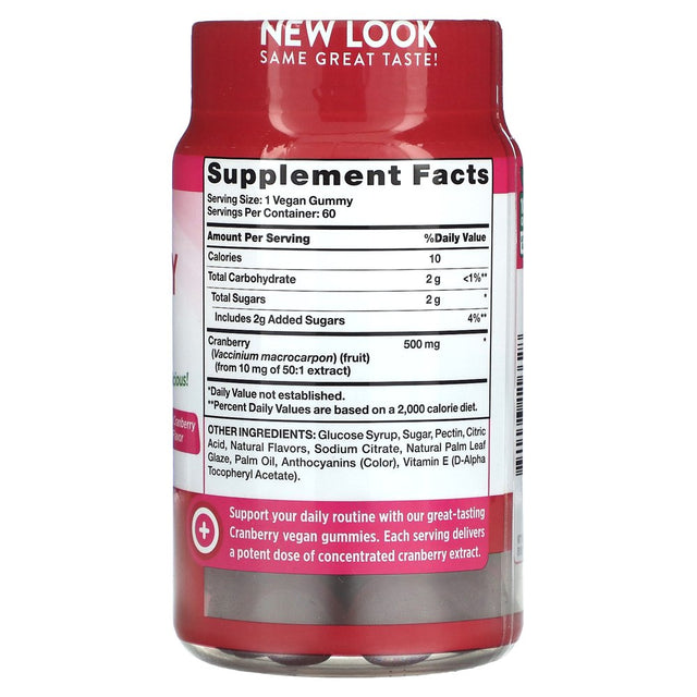 Cranberry Gummies | 60 Count | Vegan, Non-Gmo & Gluten Free Supplement | Supports Urinary Tract Health | Cranberry Mango Flavor | by Nature'S Truth