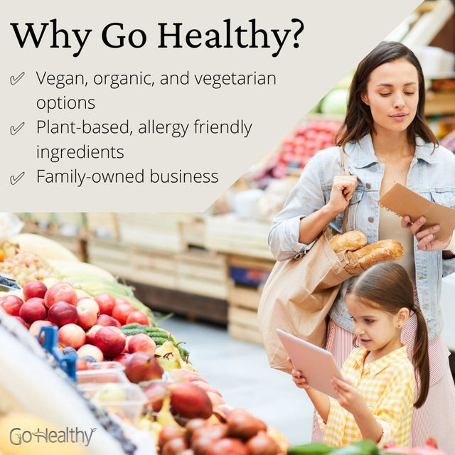 Go Healthy Natural Vitamin C Gummies for Kids, Toddlers - Vegan 60 Servings