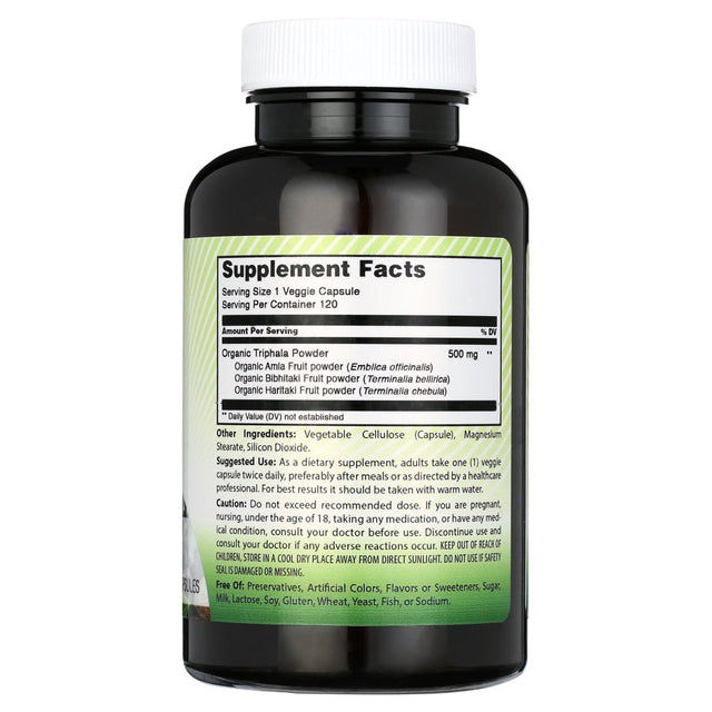 Amazing India Triphala 500 Mg 120 Vcaps