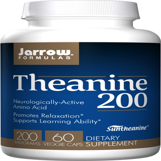 Jarrow Formulas Theanine 200, Promotes Relaxation, 200 Mg, 60 Caps