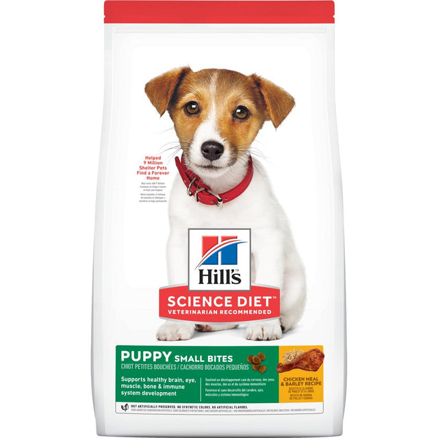 Hill'S Science Diet Puppy Small Bites Chicken Meal & Barley Recipe Dry Dog Food, 15.5 Lb Bag