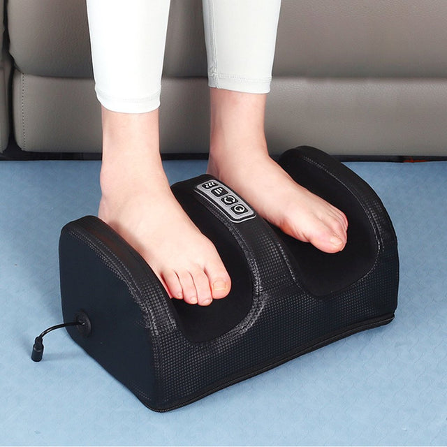 Hinzonek Foot Massager Machine Massage,Feet Massager, Chronic Nerve Pain Therapy Spa Gift Deep Kneading Rolling Massage for Leg Calf Ankle, Electric Shiatsu Foot Massager,Black