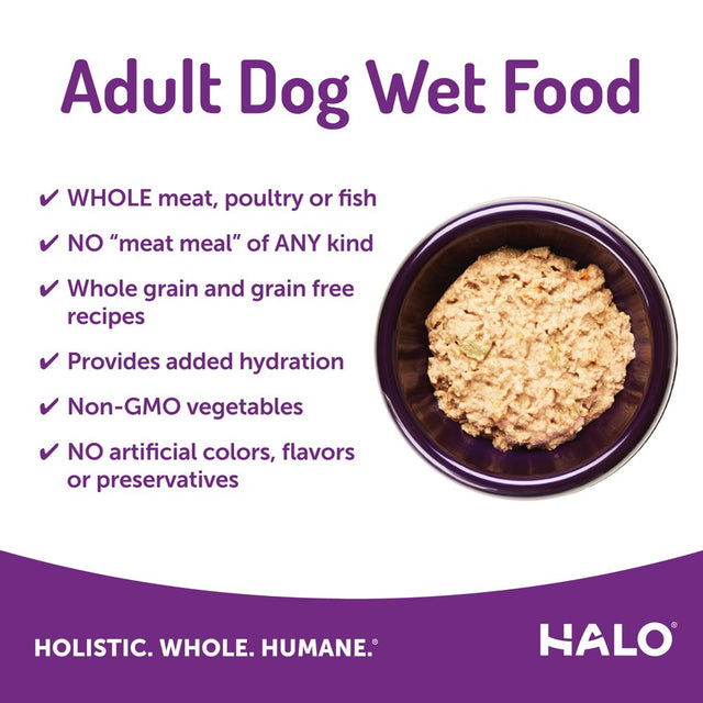 Halo Natural Wet Dog Food, Chicken Stew, 5.5 Oz - Case of 12