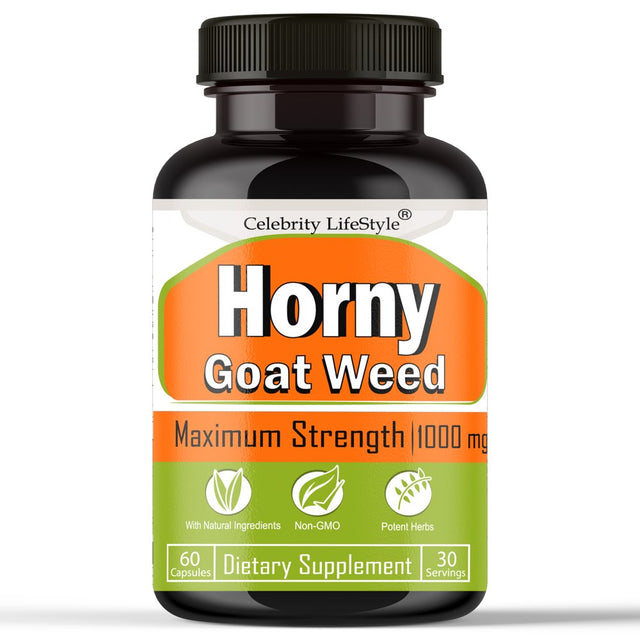 Horny Goat Weed for Men & Women, Testosterone Boost, Supports 10X Strength Vitamin Supplement