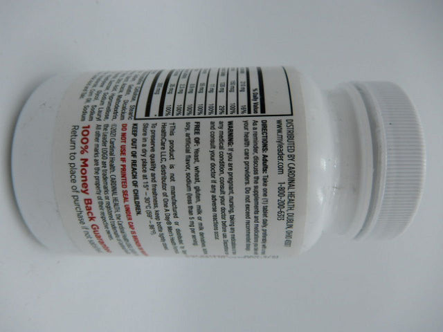 Daily Men'S Multivitamin & Multimineral Supplement 100 Tablets