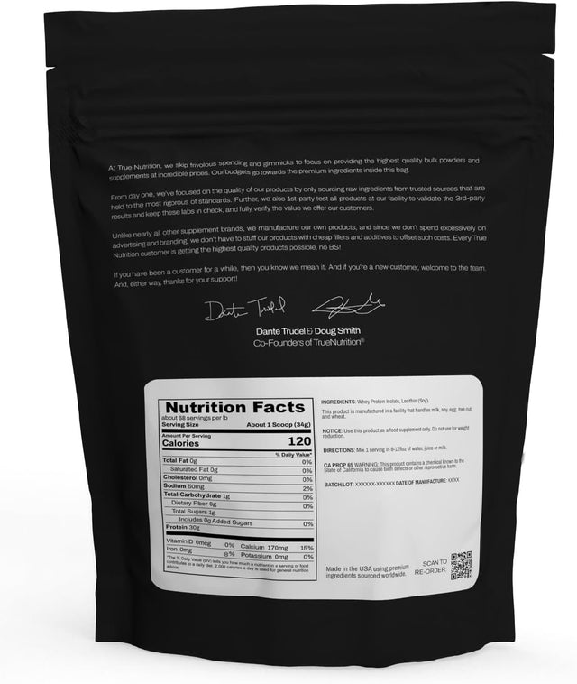 5LBS Unflavored Whey Protein Concentrate Protein Powder - High Protein, Low Carb, Low Fat