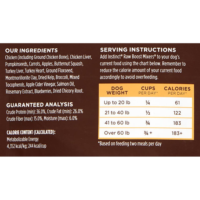 Instinct Freeze Dried Raw Boost Mixers Grain-Free Cage-Free Chicken Recipe All Natural Dog Food Topper by Nature'S Variety, 6 Oz. Bag