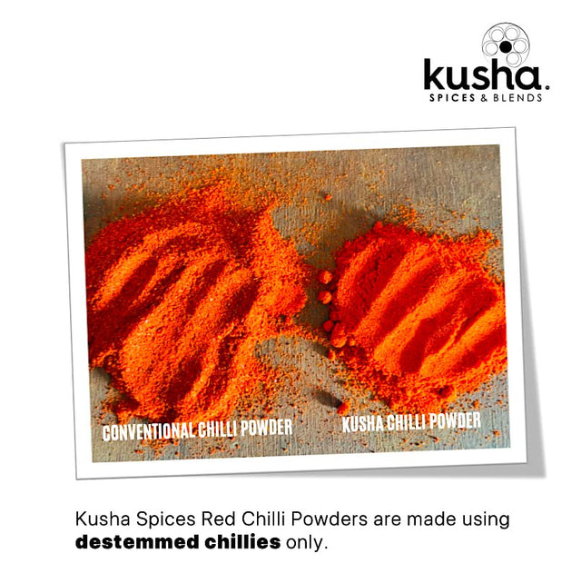 Kusha Spices & Blends Red Chilli Powder Medium Spicy 100% Natural Finely Ground