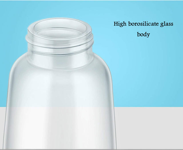 Portable 3 Minute Hydrogen-Rich Water Bottle Rechargeable High Concentration Hydrogen Generator Glass Bottle Anti-Aging Anti-Oxidation Alkaline Water Generator, 430Ml