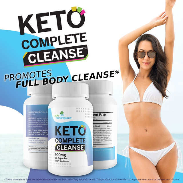 Keto Complete Cleanse - Natural Keto Cleanse Supplement - Support Reduced Inflammation & Bloating - Promote Full Body Cleanse, Liver Cleanse, Colon Cleanse - Aid Energy Levels - Help Cleanse & Detox