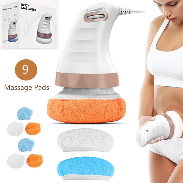 Body Sculpting Machine, Cellulite Massager with 9 Skin Friendly Washable Pads,Electric Beauty Sculpt Massager Cellulite Massager for Men and Women Belly Legs Arms