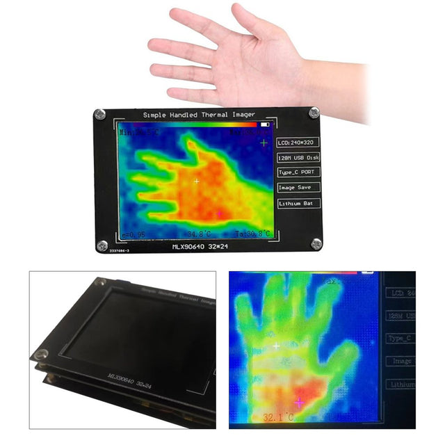 Simple Handheld Thermal Imaging Camera 320 X 240 IR Resolution 2.8 in TFT Screen