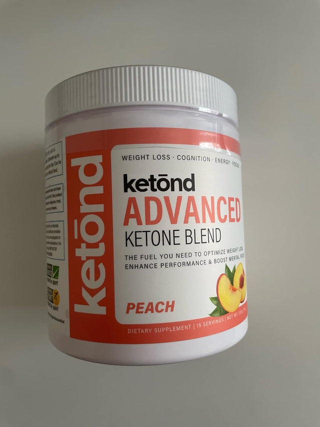 Ketond Exogenous Ketones Advanced Blend Drink Ketones for Rapid Weight Loss - Best Fuel for Energy, Mental Performance and Weight Loss - Summer Peach (15 Servings)